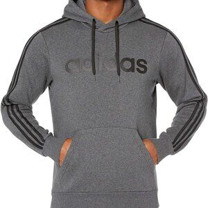 Adidas Essentials Gray with Black Pullover 3 Stripes Hoodie Sweatshirt Size 2XL